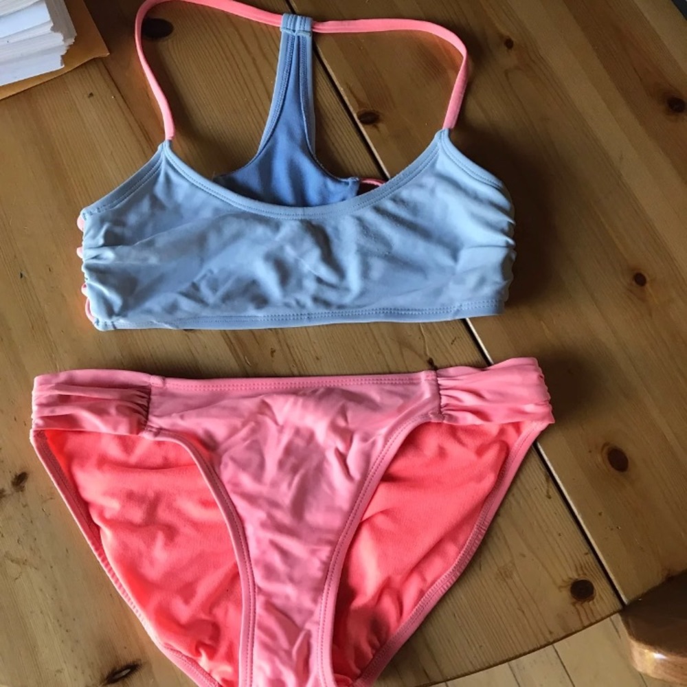 Purple and pink swim suit